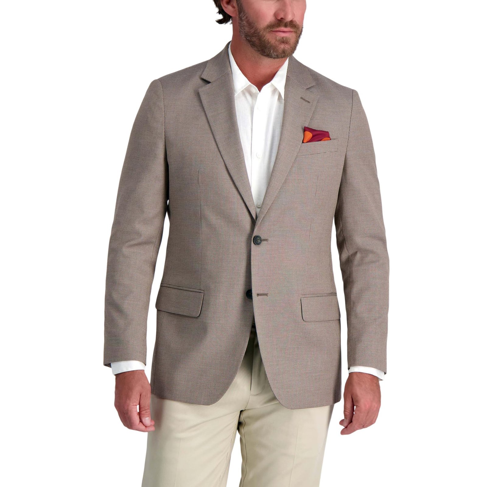 Mens Jmh Premium Stretch Tailored Fit Big & Tall Sport Coat, Mocha, 44