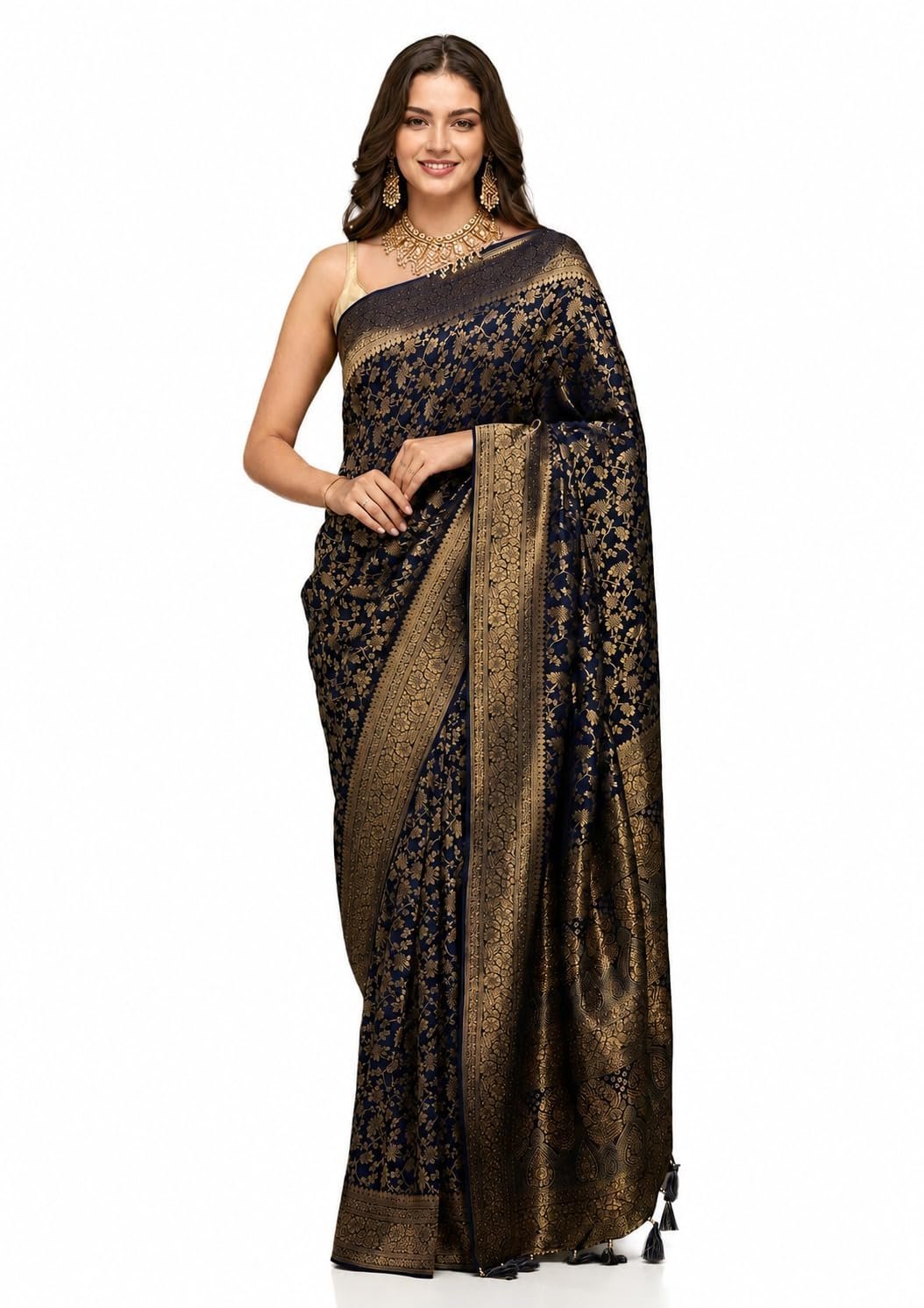 Womens Banarasi Kanjivaram Silk Saree