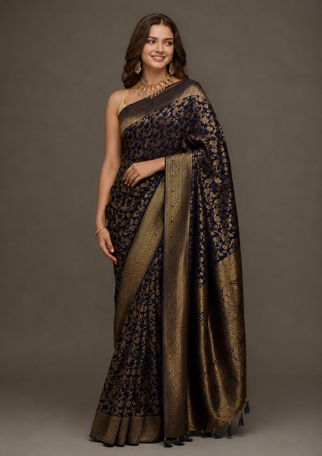 Womens Banarasi Kanjivaram Silk Saree
