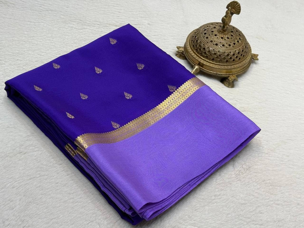 Traditional Women's Semi Mysore Silk Women's Saree with Blouse