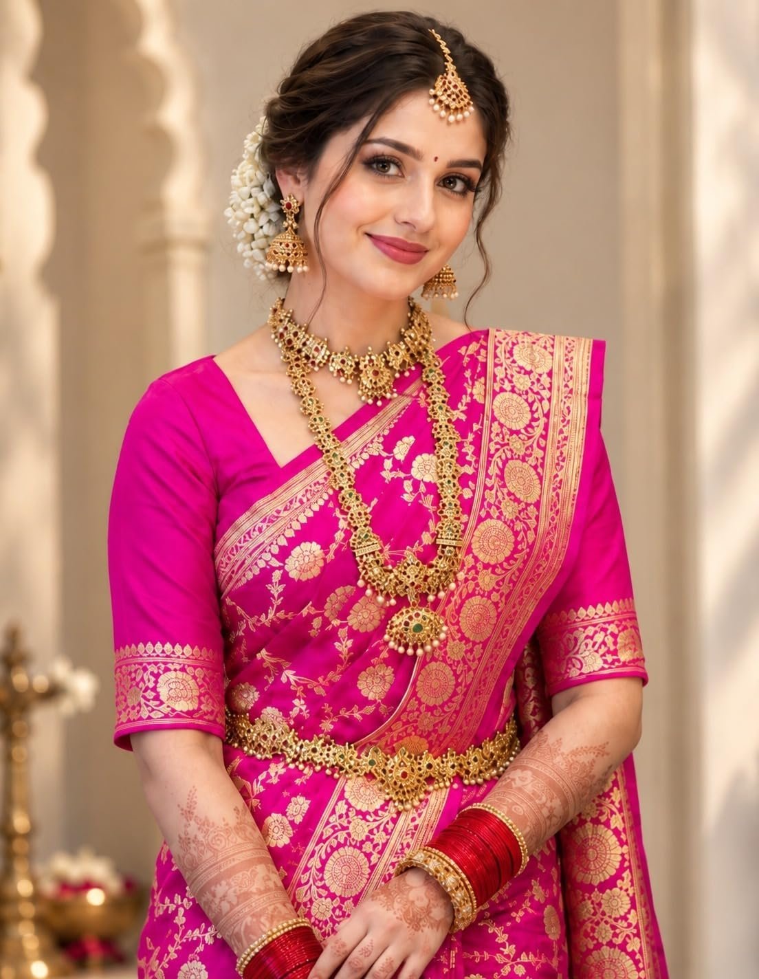 Womens Heavy Zari Banarasi Kanjivaram Saree