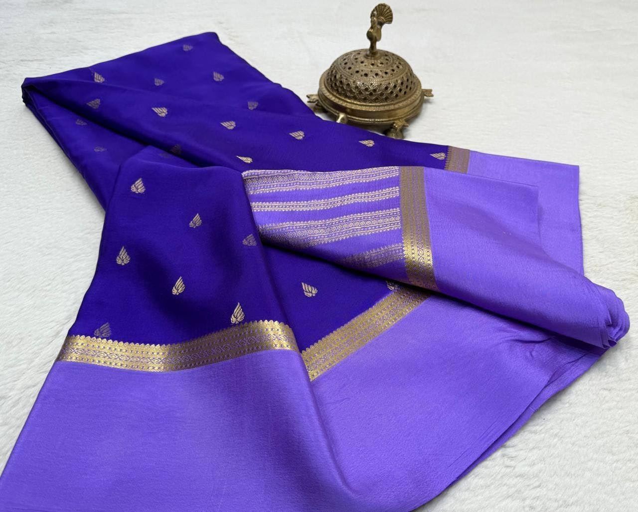 Traditional Women's Semi Mysore Silk Women's Saree with Blouse