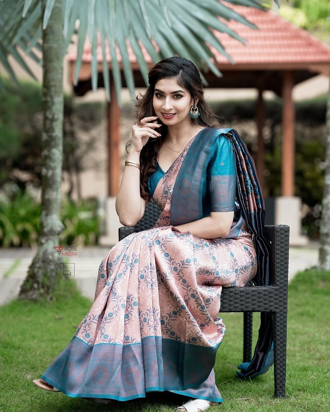 Women Kanjivaram Silk Weaving Banarasi Saree With Blouse Material |saree for Women | saree collection 2025 | New Sari | Latest Saree (AZ-YS-OG-SUKRITA PEACH)