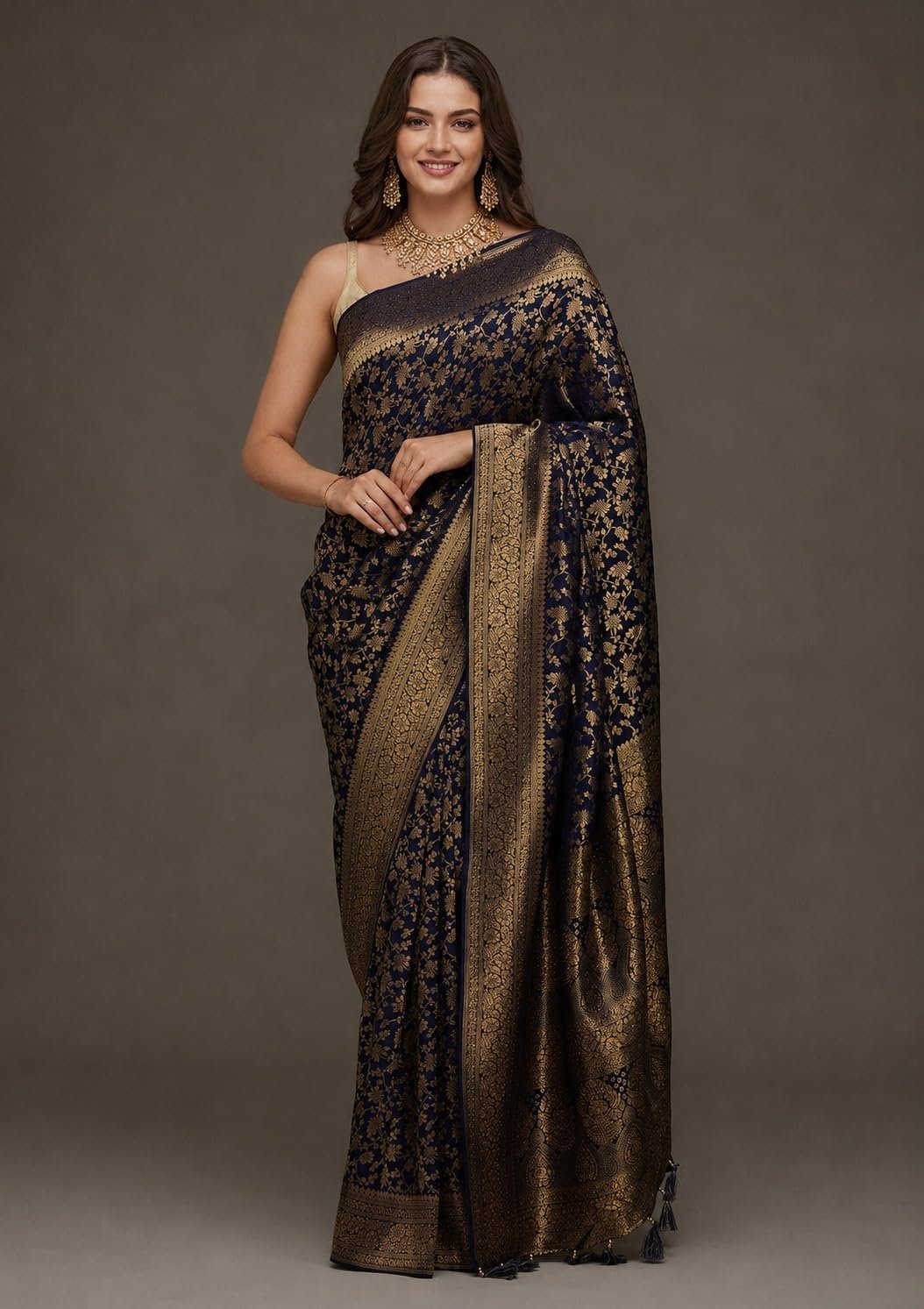Womens Banarasi Kanjivaram Silk Saree