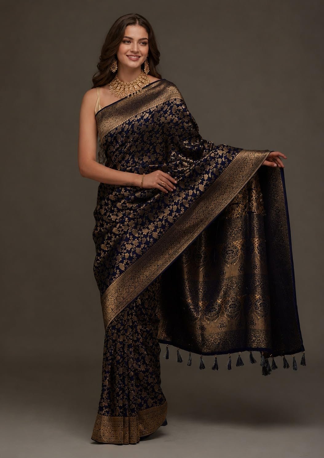 Womens Banarasi Kanjivaram Silk Saree