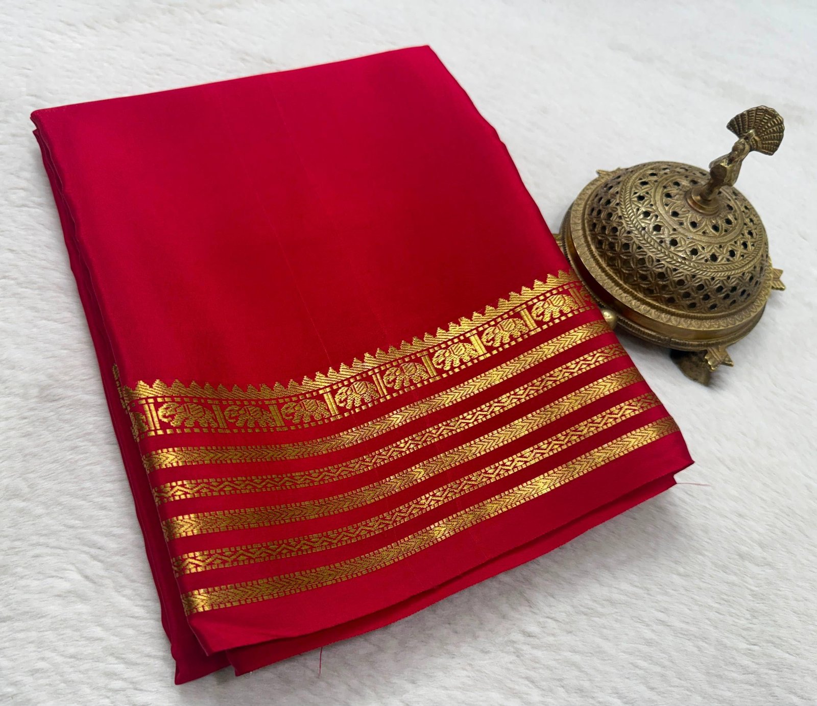 Women's Traditional Semi Mysore Silk Saree Elegant Saree with Vibrant Patterns, Perfect for Festivals, Weddings, and Special Occasions
